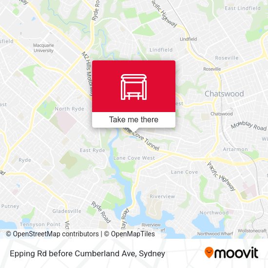 Epping Rd before Cumberland Ave map