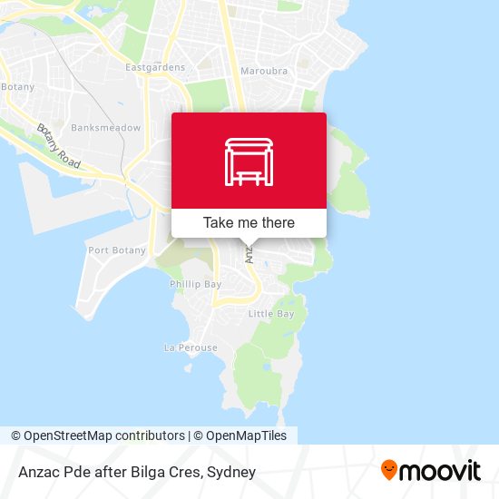 Anzac Pde after Bilga Cres map