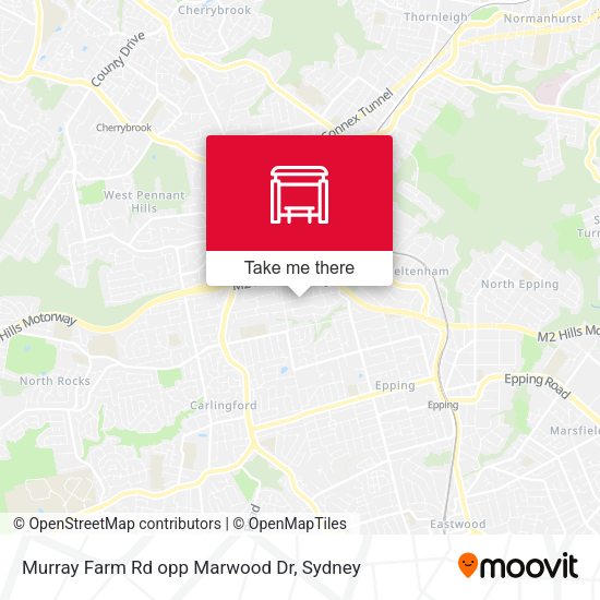 Murray Farm Rd opp Marwood Dr map