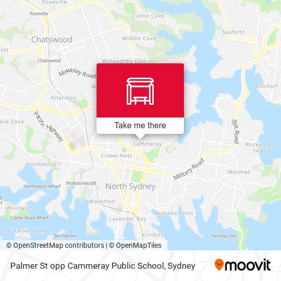 Mapa Palmer St opp Cammeray Public School