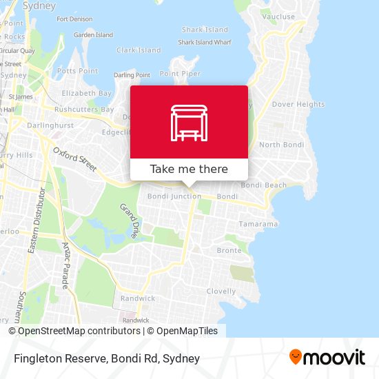 Mapa Fingleton Reserve, Bondi Rd