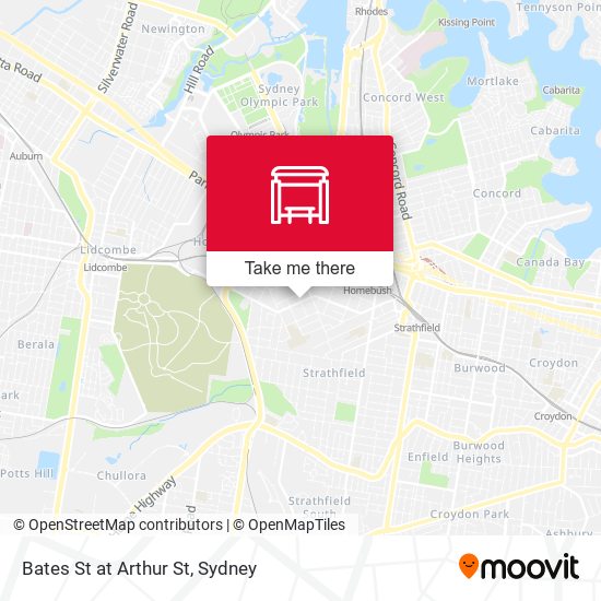 Bates St at Arthur St map