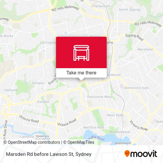 Marsden Rd before Lawson St map