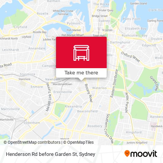 Henderson Rd before Garden St map