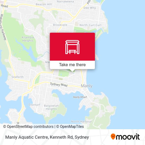 Manly Aquatic Centre, Kenneth Rd map