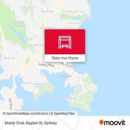 Manly Oval, Raglan St map