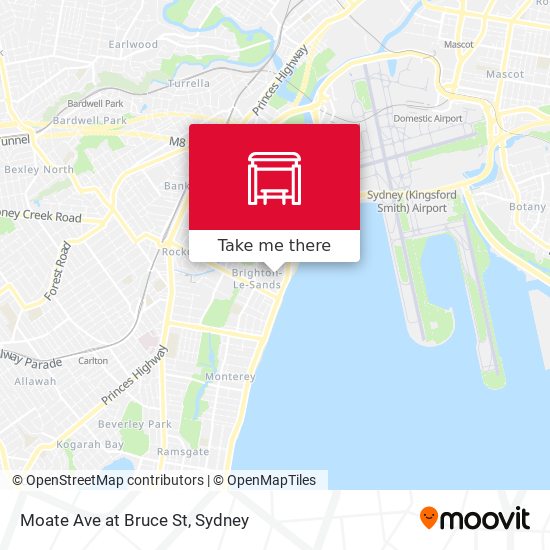 Moate Ave at Bruce St map