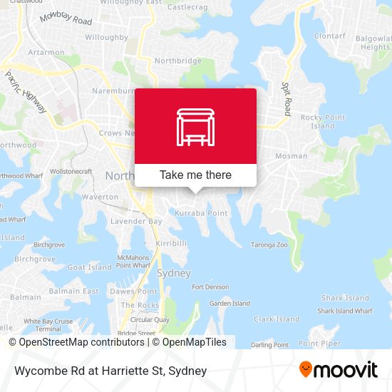 Wycombe Rd at Harriette St map