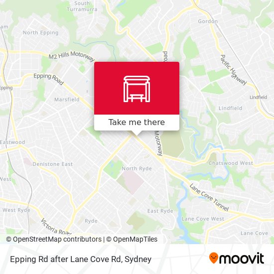 Mapa Epping Rd after Lane Cove Rd