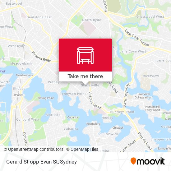 Gerard St opp Evan St map