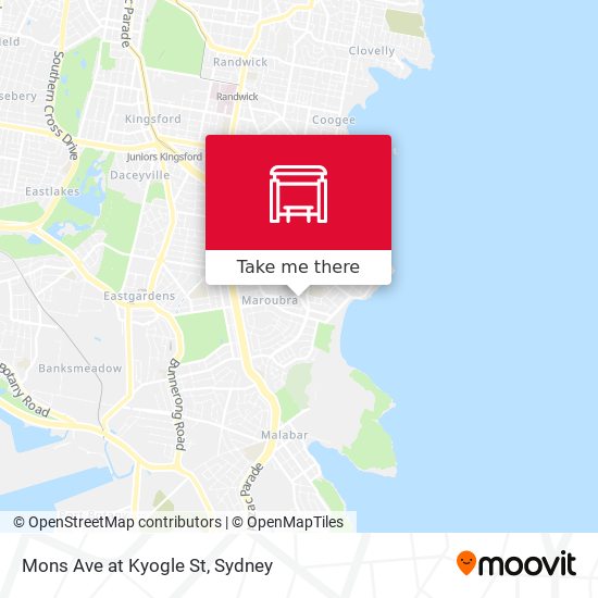 Mons Ave at Kyogle St map