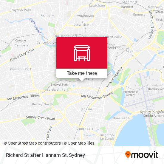 Rickard St after Hannam St map