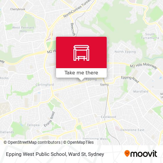 Mapa Epping West Public School, Ward St