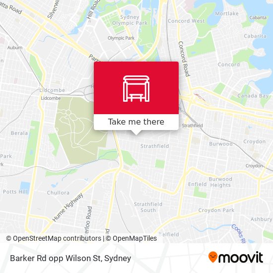 Barker Rd opp Wilson St map