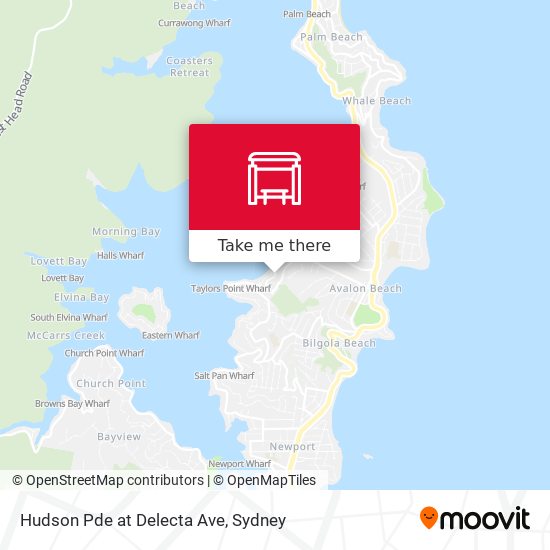 Hudson Pde at Delecta Ave map