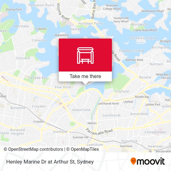Henley Marine Dr at Arthur St map