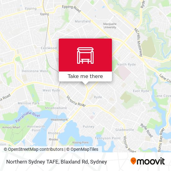 Mapa Northern Sydney TAFE, Blaxland Rd