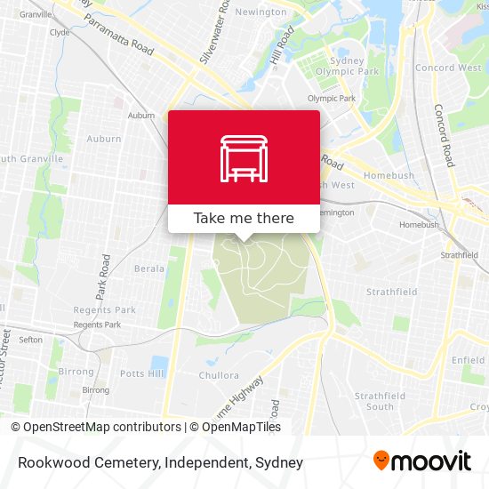Rookwood Cemetery, Independent map