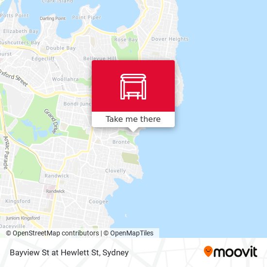 Bayview St at Hewlett St map