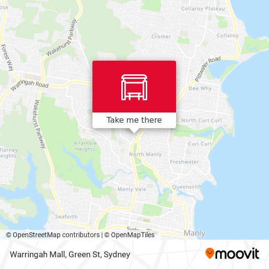 Warringah Mall, Green St map