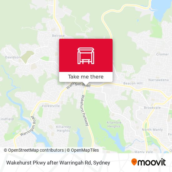 Wakehurst Pkwy after Warringah Rd map
