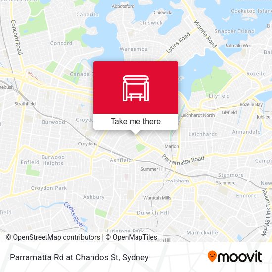 Parramatta Rd at Chandos St map