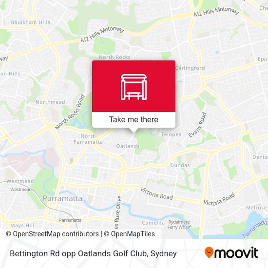 Bettington Rd opp Oatlands Golf Club map