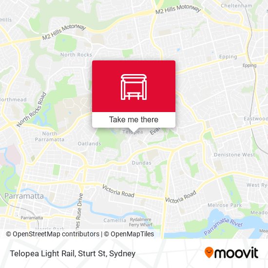 Telopea Light Rail, Sturt St map