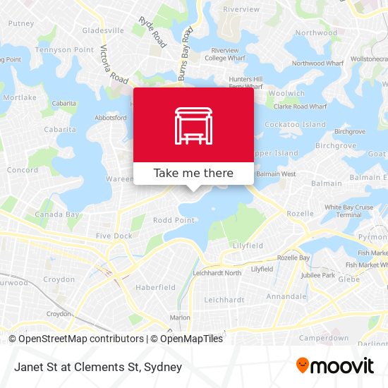 Janet St at Clements St map