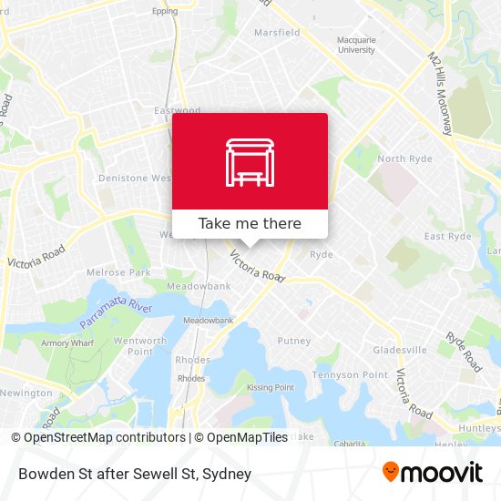 Bowden St after Sewell St map