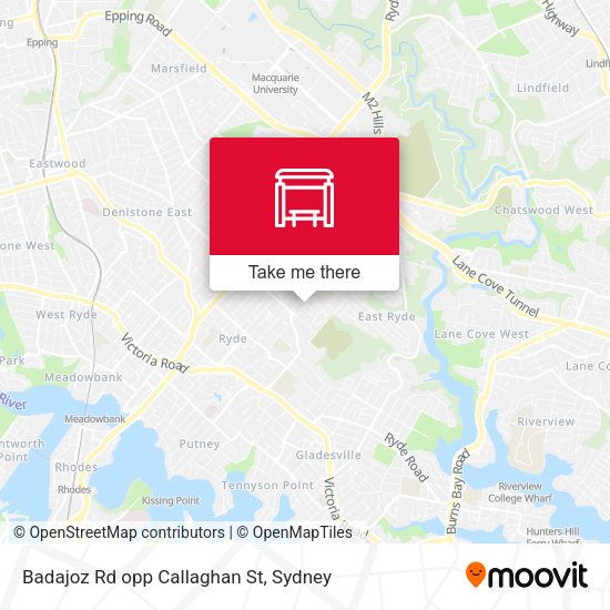 Badajoz Rd opp Callaghan St map