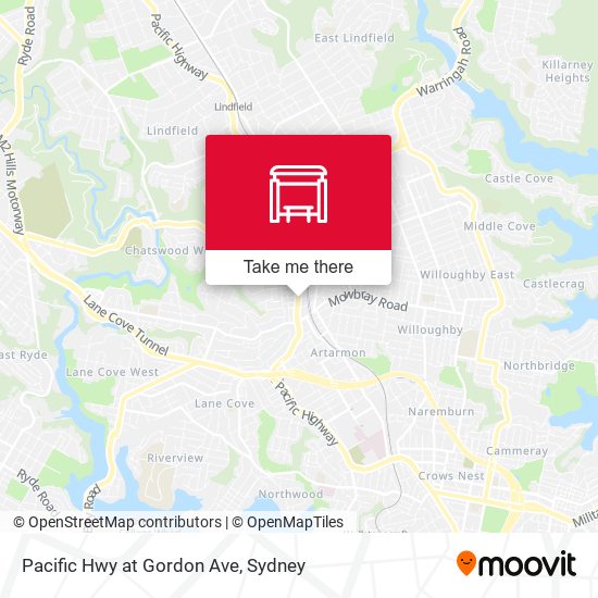 Pacific Hwy at Gordon Ave map