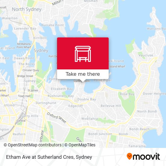 Etham Ave at Sutherland Cres map