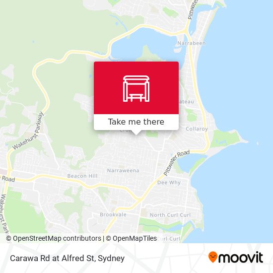 Carawa Rd at Alfred St map