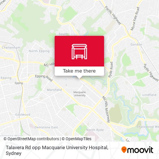 Mapa Talavera Rd opp Macquarie University Hospital