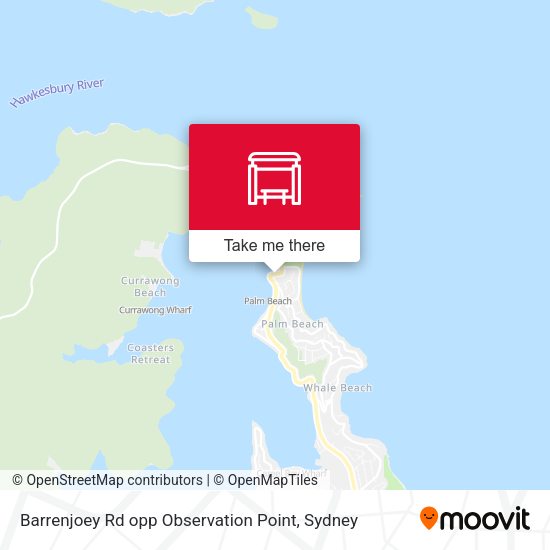 Barrenjoey Rd opp Observation Point map