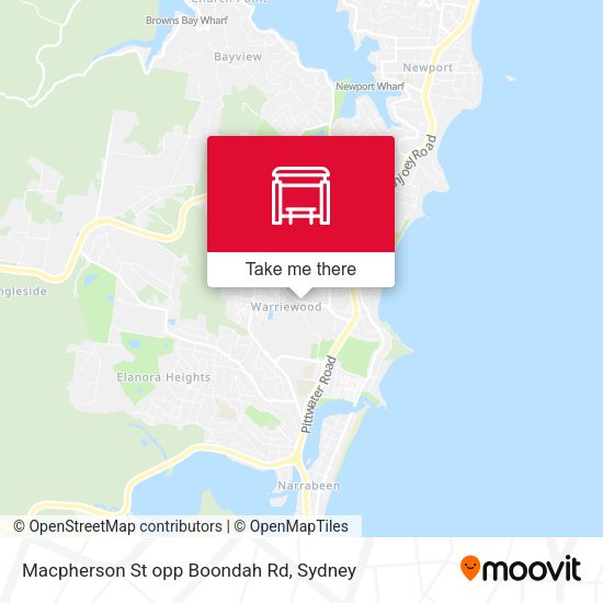 Macpherson St opp Boondah Rd map