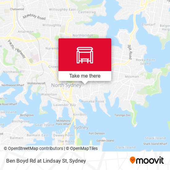 Ben Boyd Rd at Lindsay St map