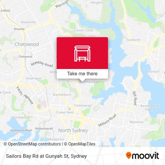 Sailors Bay Rd at Gunyah St map