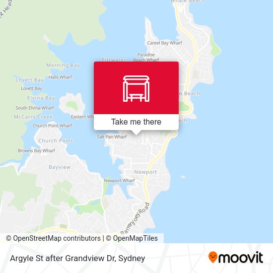 Argyle St after Grandview Dr map