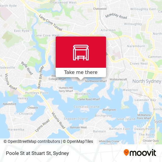 Poole St at Stuart St map