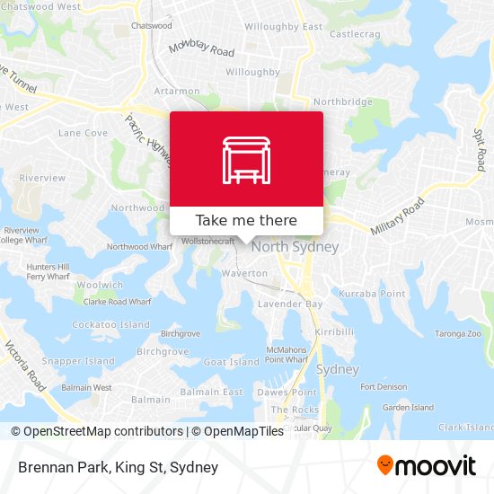 Brennan Park, King St map