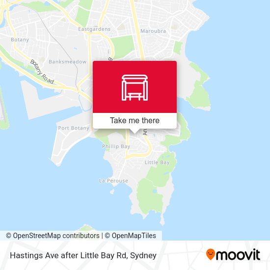 Hastings Ave after Little Bay Rd map