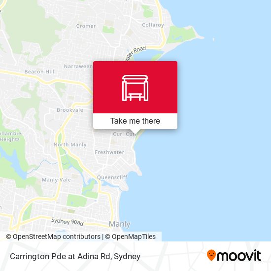 Carrington Pde at Adina Rd map