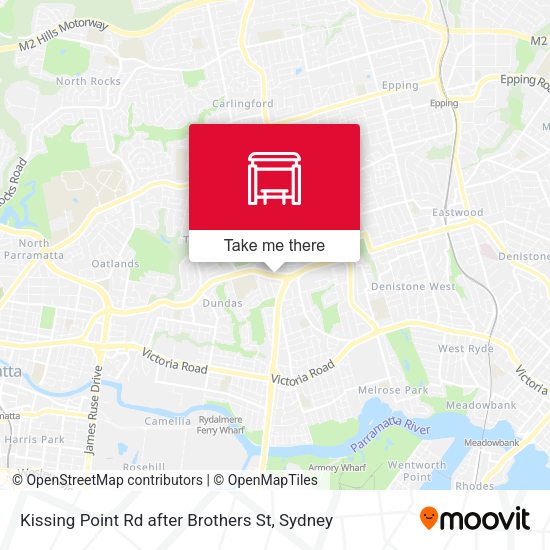 Kissing Point Rd after Brothers St map