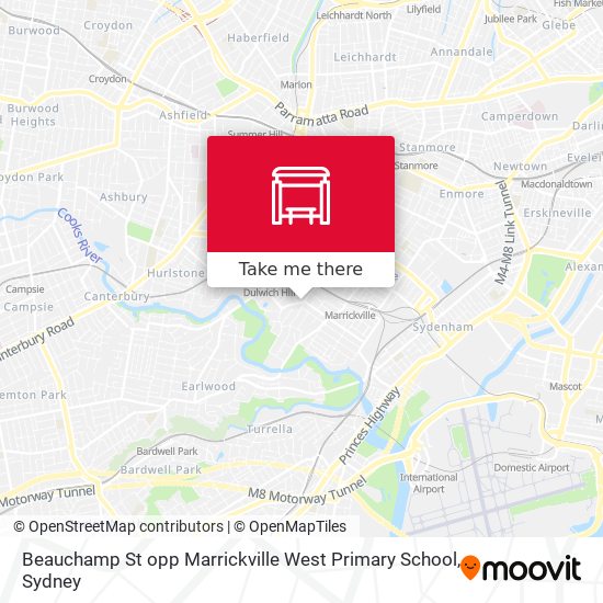 Beauchamp St opp Marrickville West Primary School map