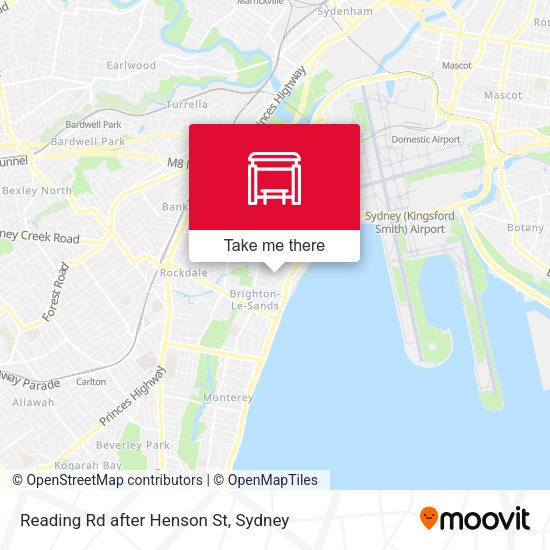 Reading Rd after Henson St map