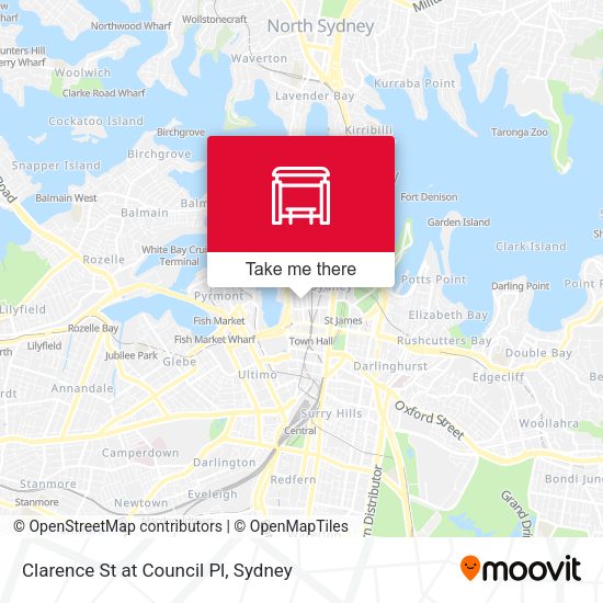 Clarence St at Council Pl map
