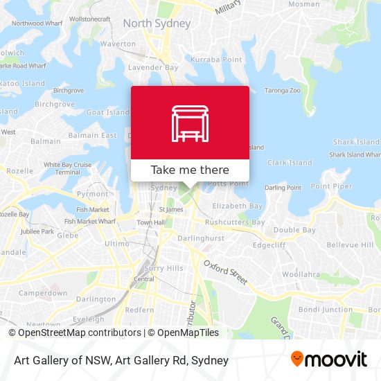 Art Gallery of NSW, Art Gallery Rd map