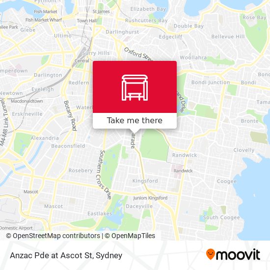 Anzac Pde at Ascot St map